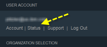 Open the system status page