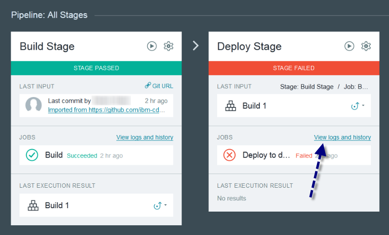 Open the deployment log